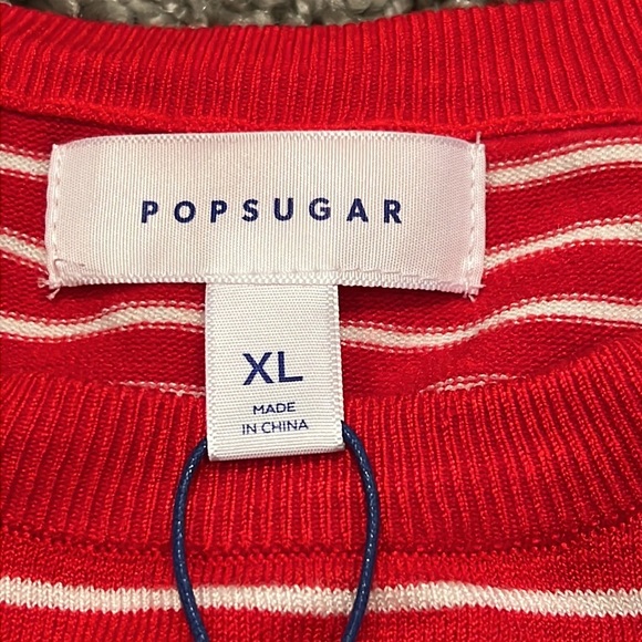 NEW POPSUGAR Striped Sweater XL - Picture 4 of 5